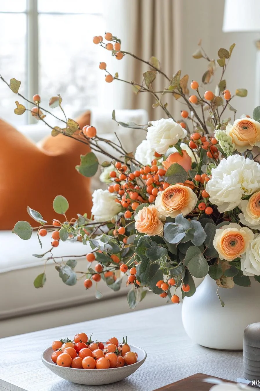 18 Unique Coffee Table Christmas Decor Ideas (EASY) 75 16. Festive Floral Tablescapes-0