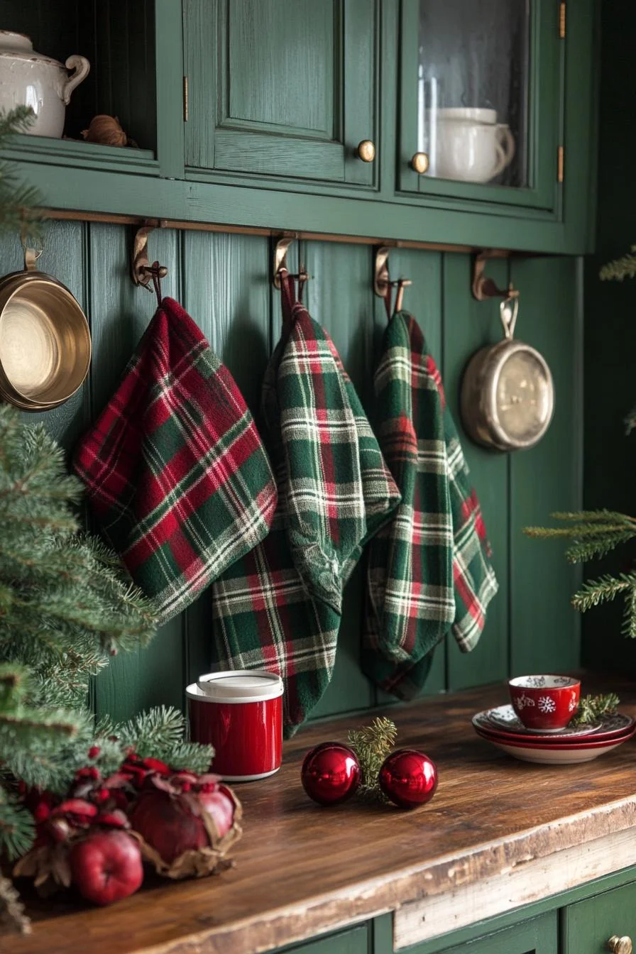21 Gorgeous Kitchen Christmas Decor Ideas To Copy 77 18. Festive Kitchen Textiles Collection-0