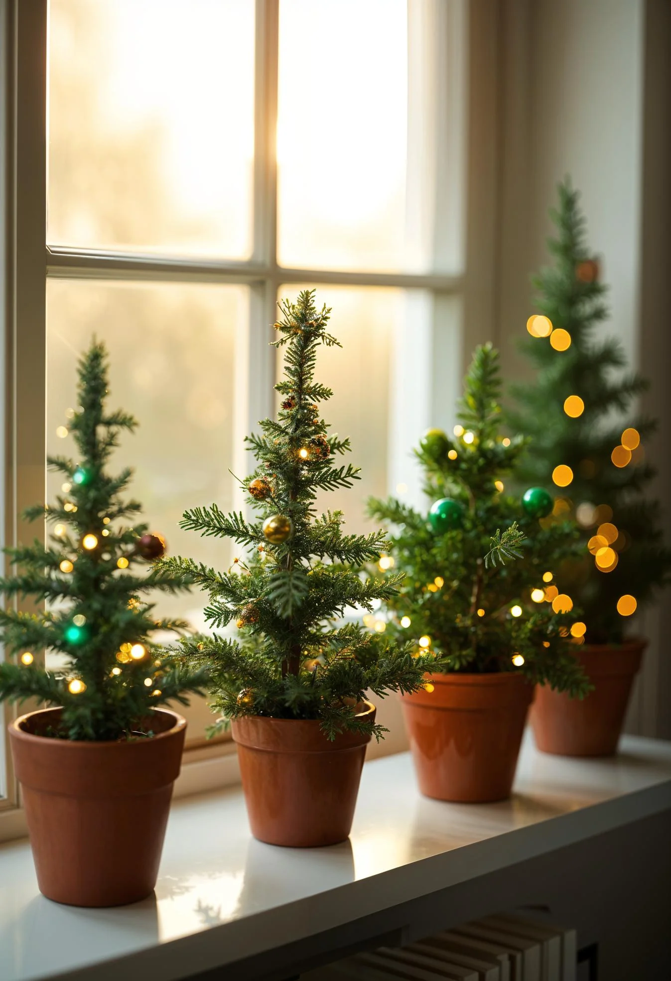 21 Gorgeous Kitchen Christmas Decor Ideas To Copy 18 4. Festive Kitchen Window Greenery-1