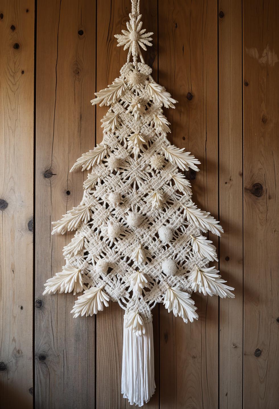 21. Festive Macramé Tree Wall Decor-1