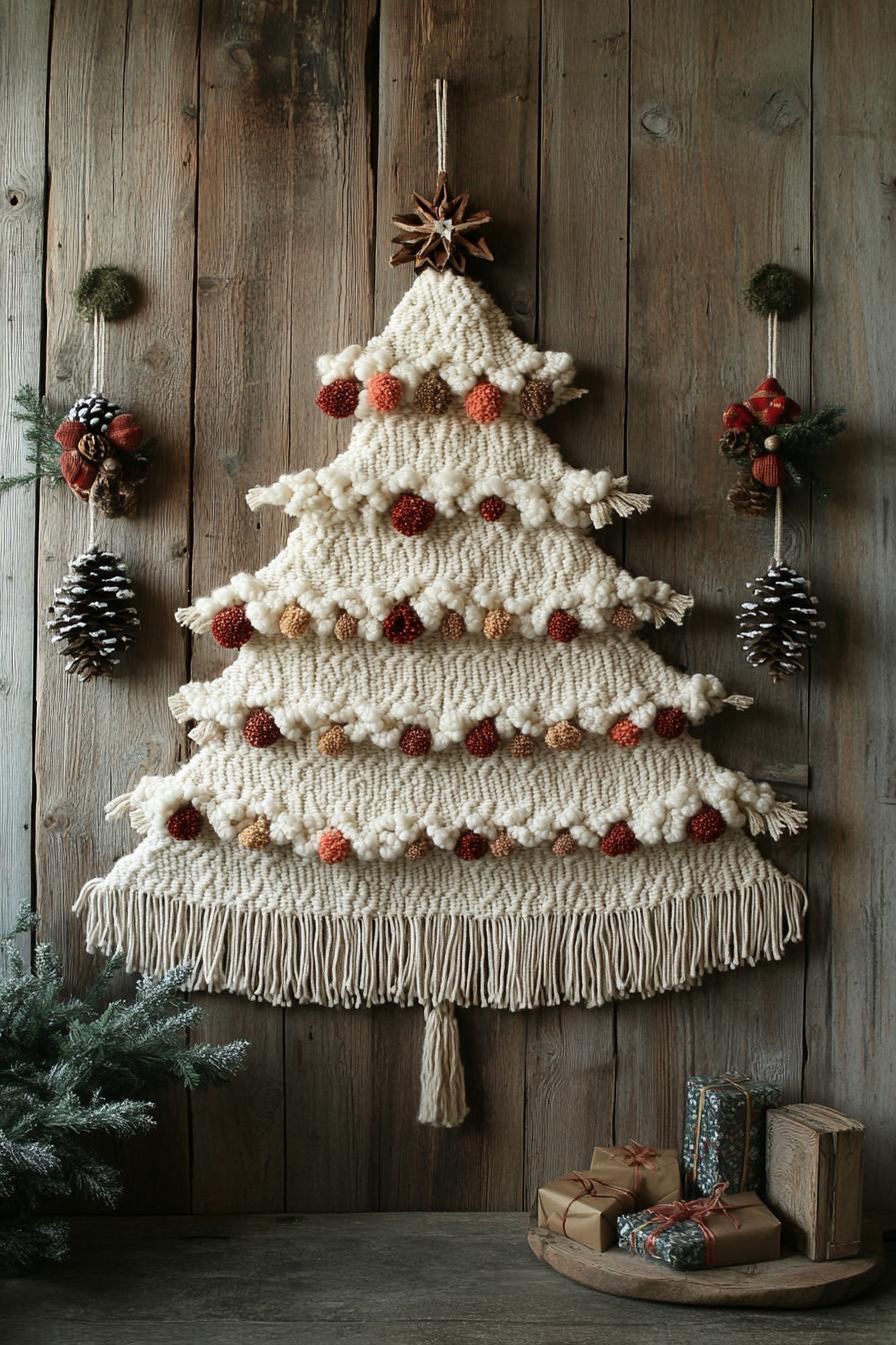 21. Festive Macramé Tree Wall Decor-2