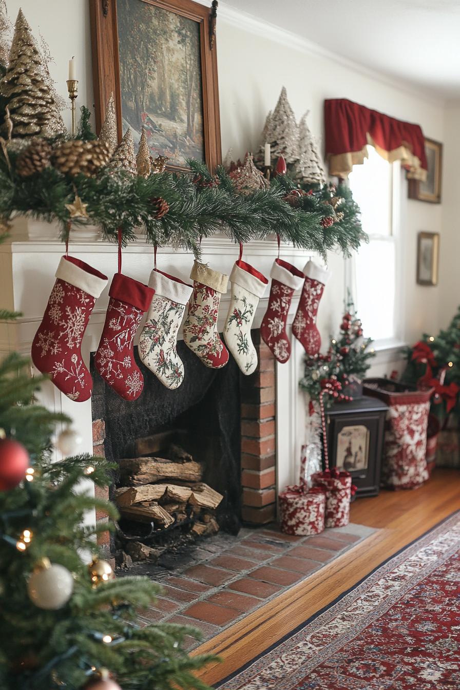 18. Festive Mantel Bunting Decor-2