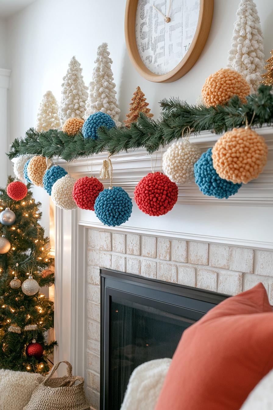 21. Festive Mantel Pom-Poms-2