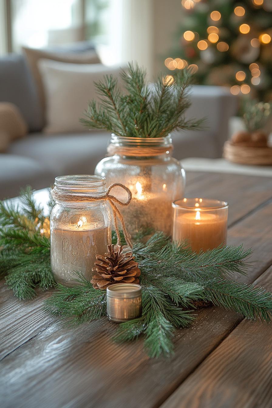 13. Festive Mason Jar Table Decor-1