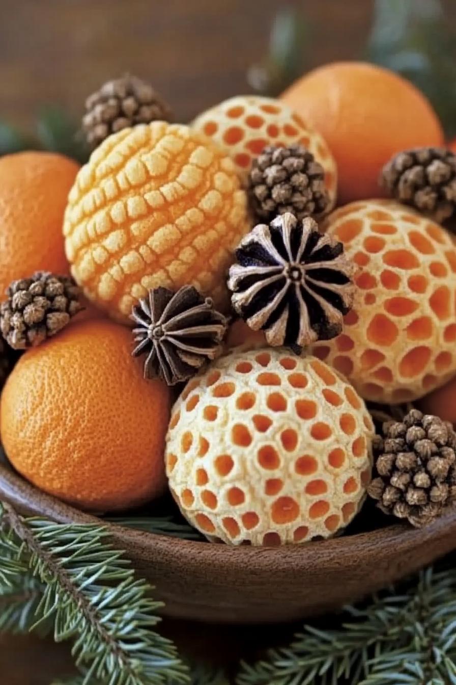 16. Festive Orange Pomander Decor Ideas-0