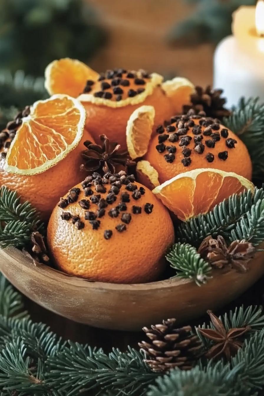 16. Festive Orange Pomander Decor Ideas-1