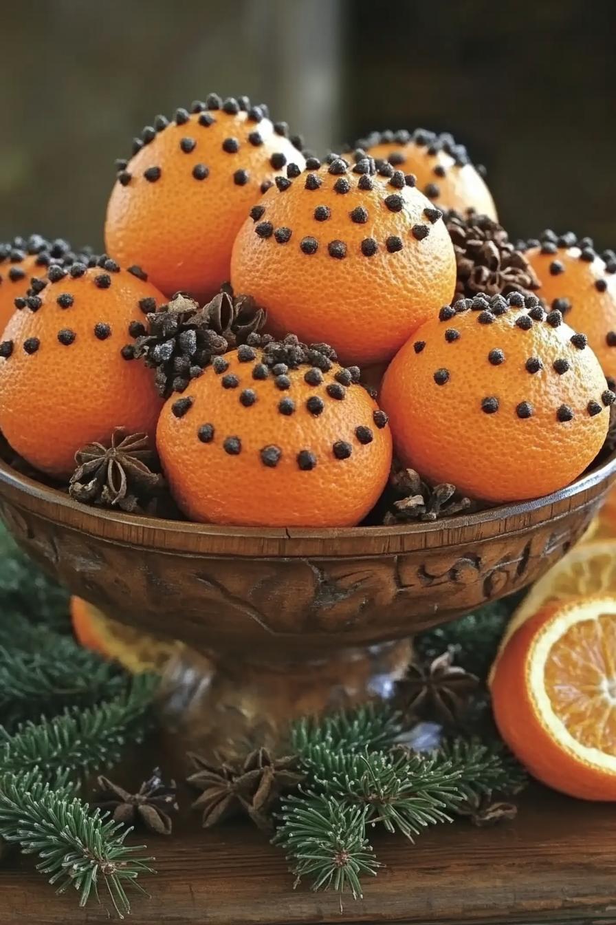 16. Festive Orange Pomander Decor Ideas-2