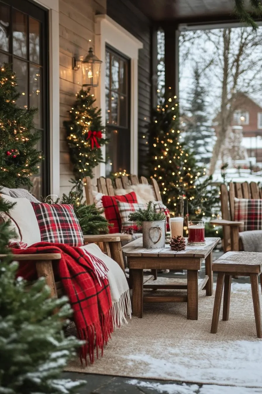 18 Creative Outdoor Christmas Decor Ideas For 2025 31 5. Festive Outdoor Seating Inspiration-2