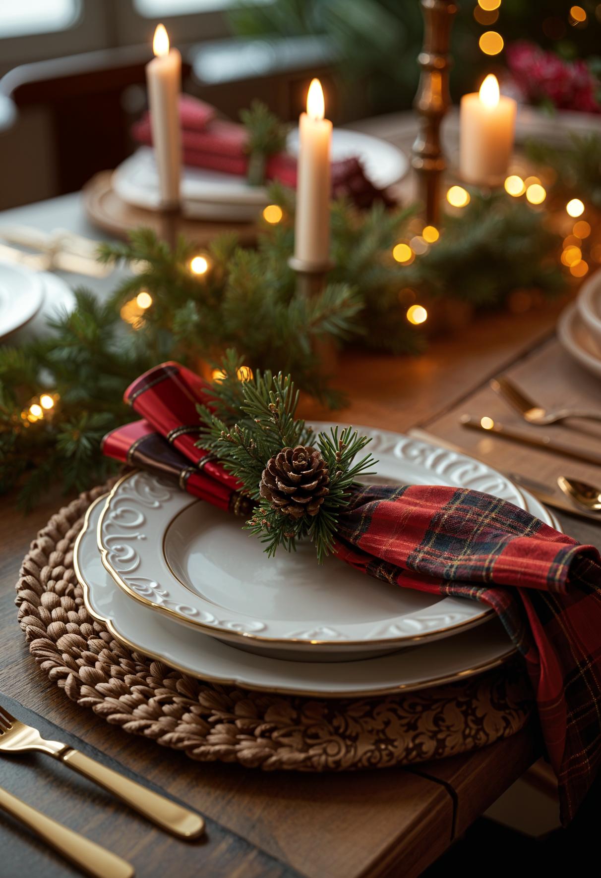 1. Festive Plaid Table Decor Inspiration-0