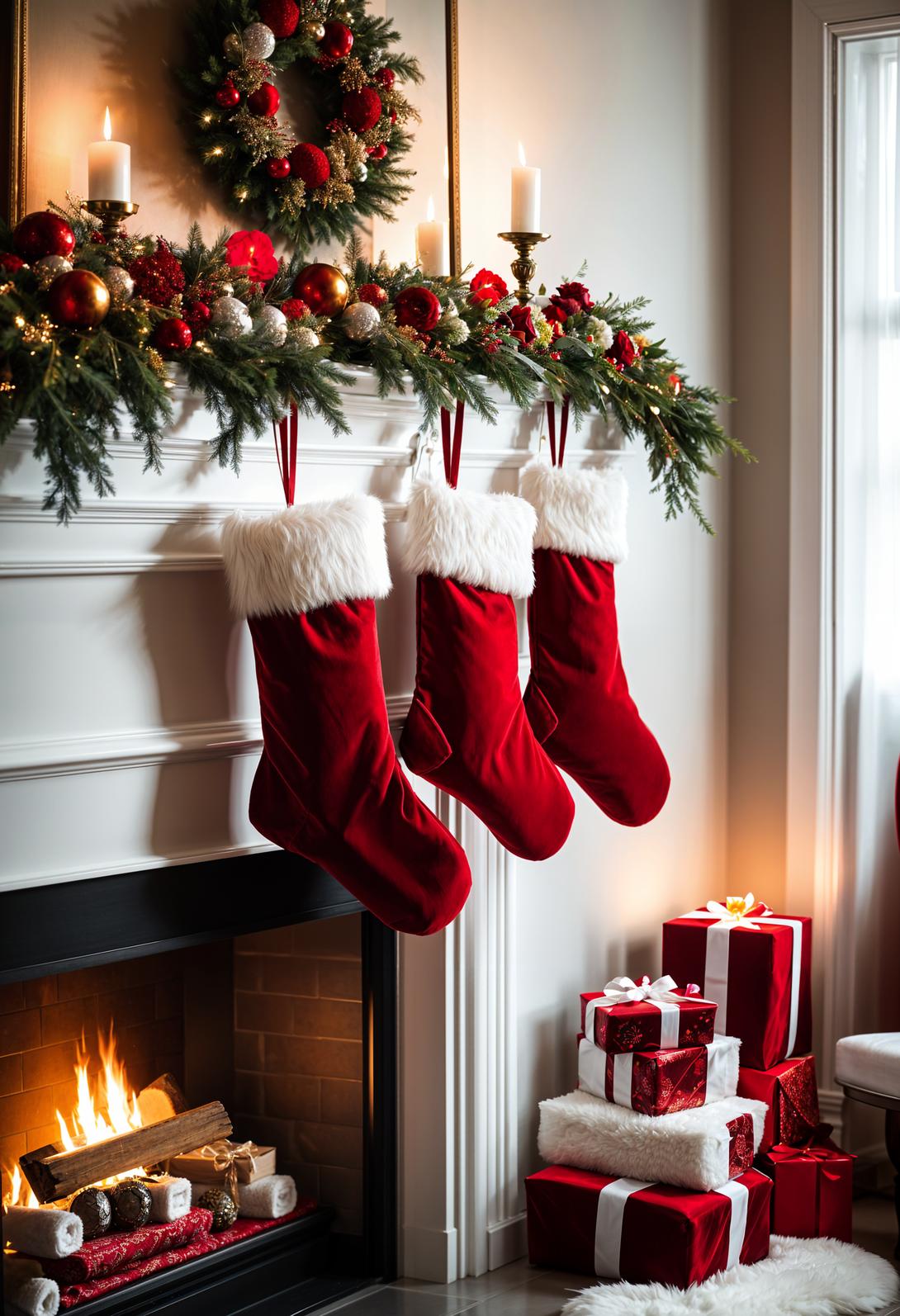 3. Festive Red Velvet Stockings-2