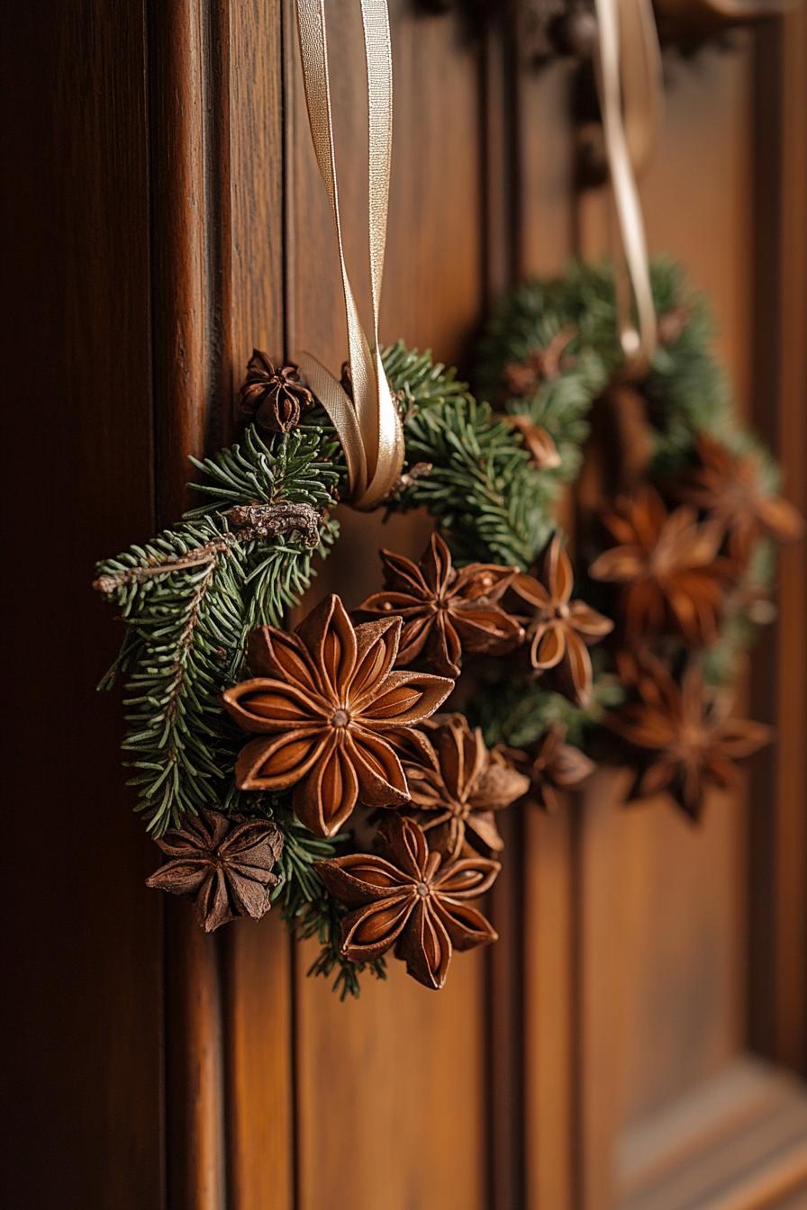 5. Festive Star Anise Wreath Decor-1