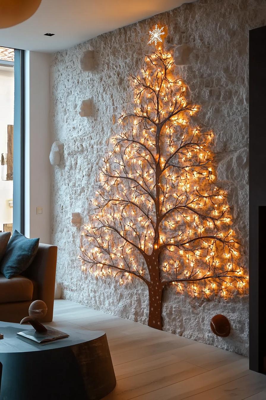 8. Festive String Light Tree Decor-2