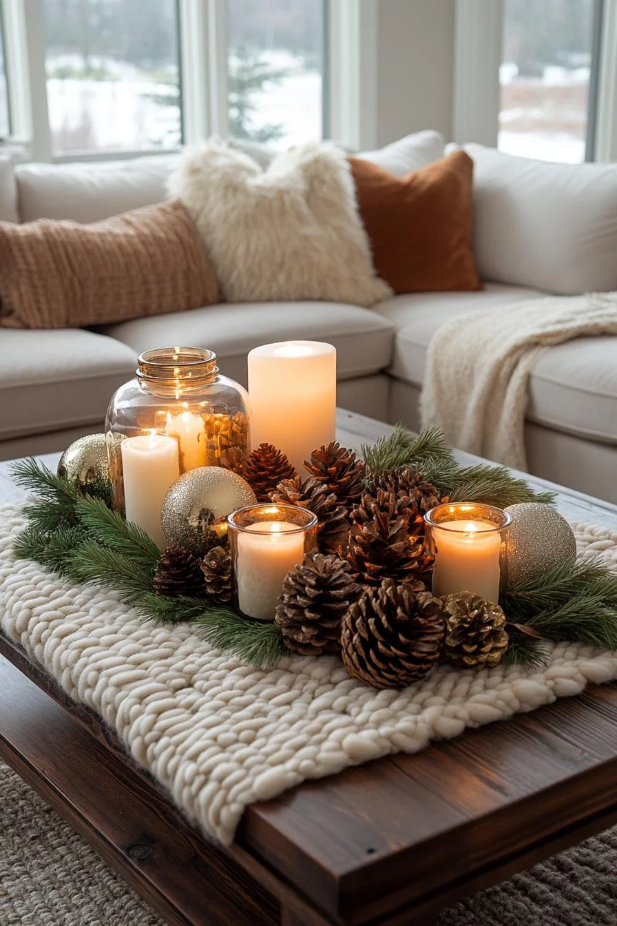 18 Unique Coffee Table Christmas Decor Ideas (EASY) 33 7. Festive Table Runners for Christmas-0