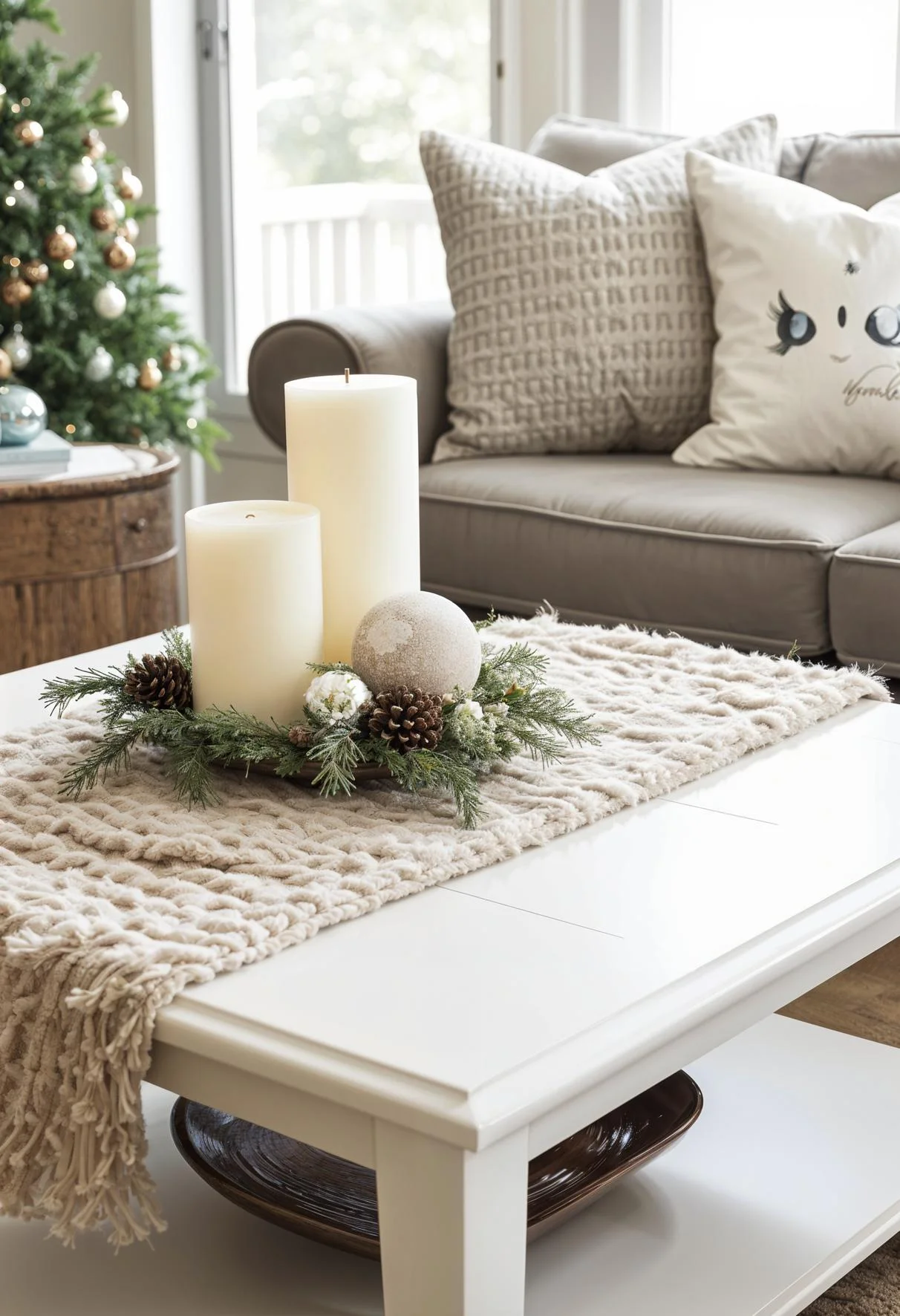 18 Unique Coffee Table Christmas Decor Ideas (EASY) 34 7. Festive Table Runners for Christmas-1