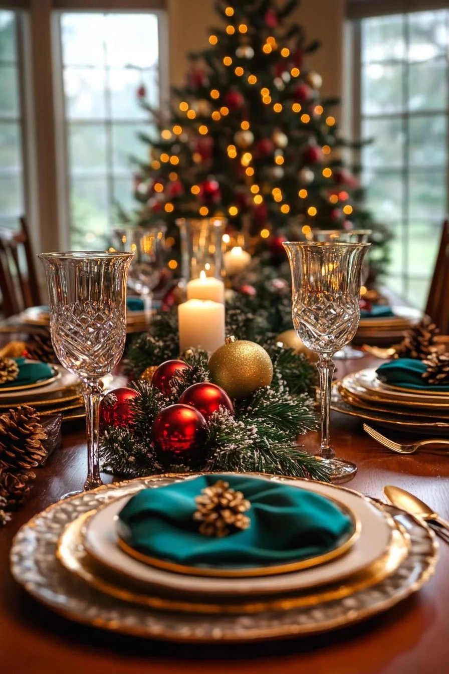 9. Festive Tablescape Inspiration: Sparkling Decor-2