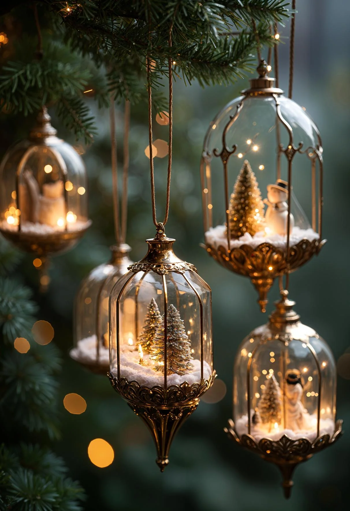 2. Festive Terrarium Ornaments: Glitzy Scenes-0