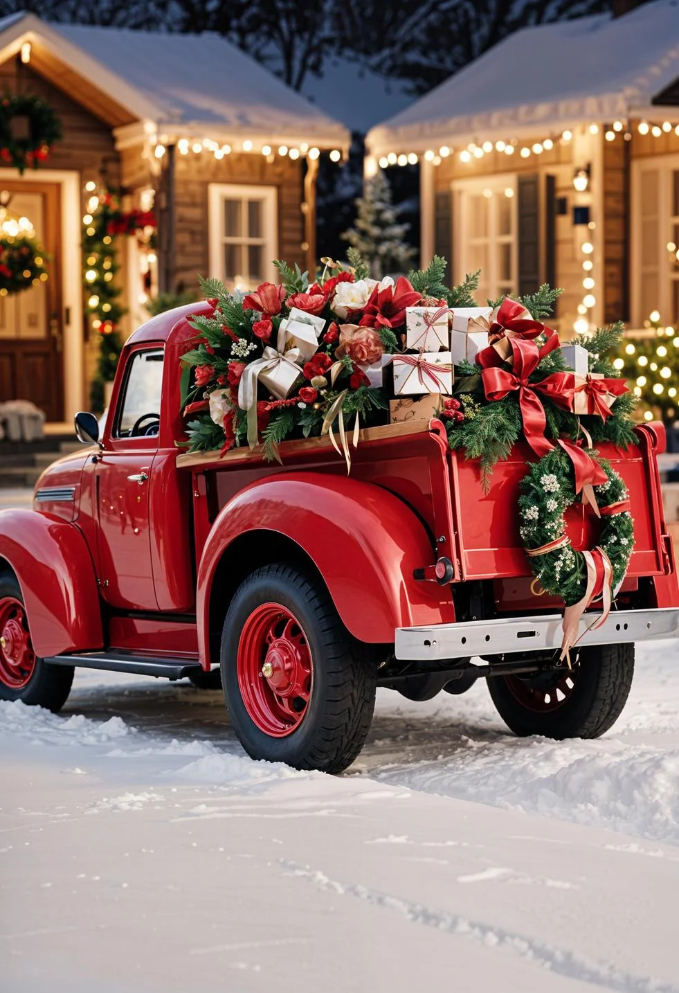 18 Creative Outdoor Christmas Decor Ideas For 2025 59 11. Festive Vintage Truck Display Inspiration-0
