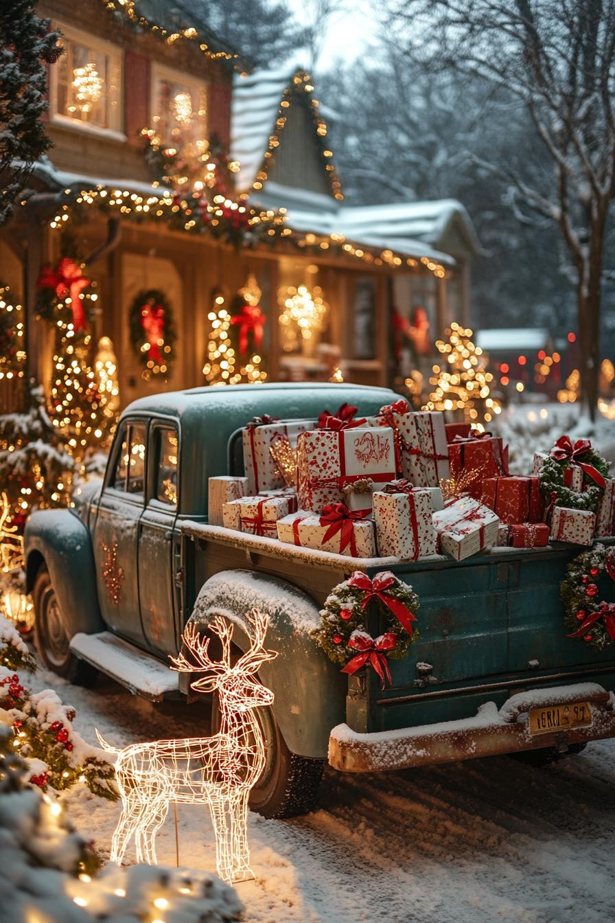 11. Festive Vintage Truck Display Inspiration-1