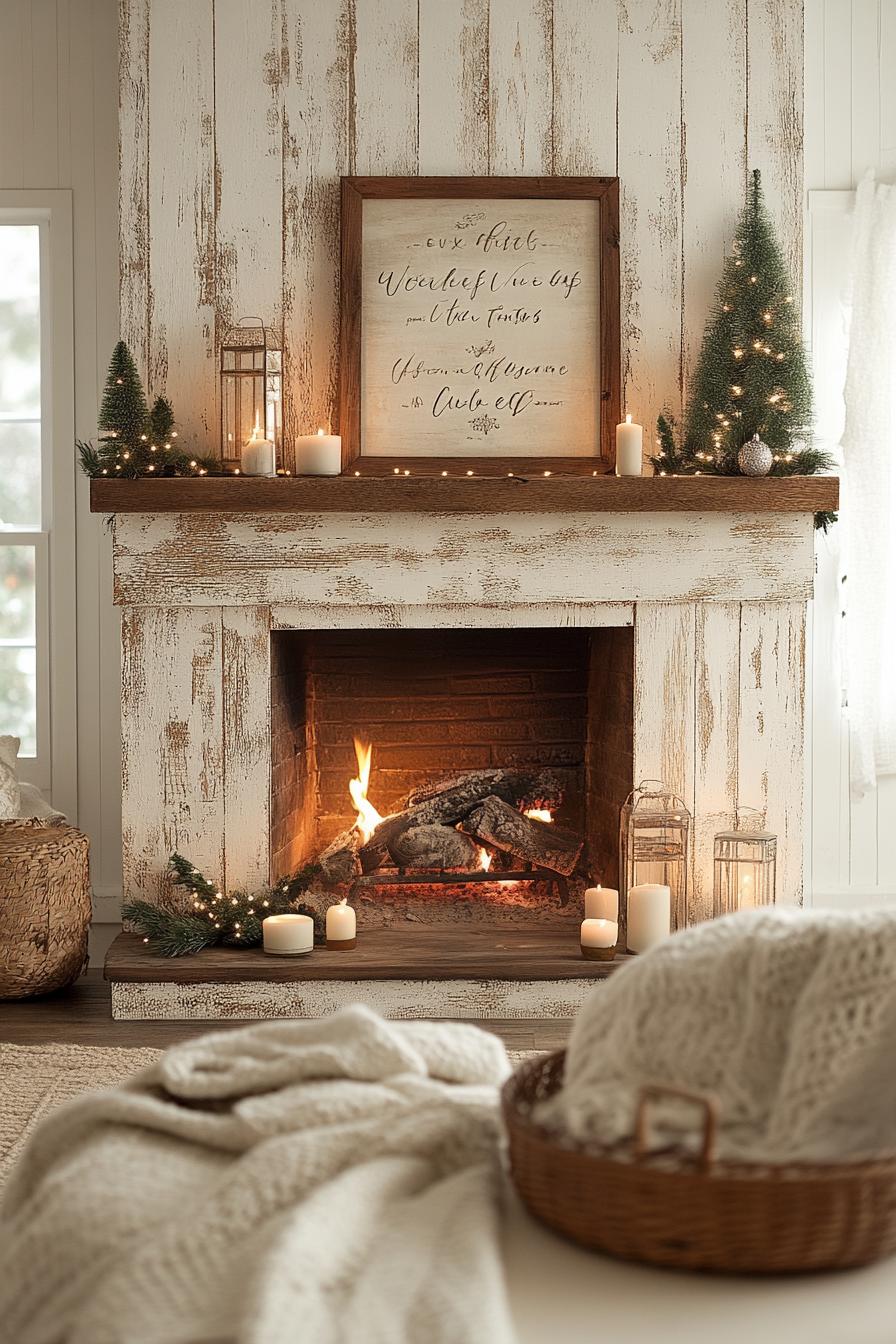 11. Festive White-Washed Wooden Signs-1