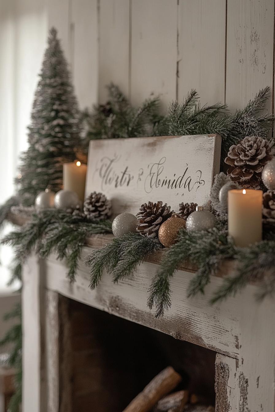 11. Festive White-Washed Wooden Signs-2