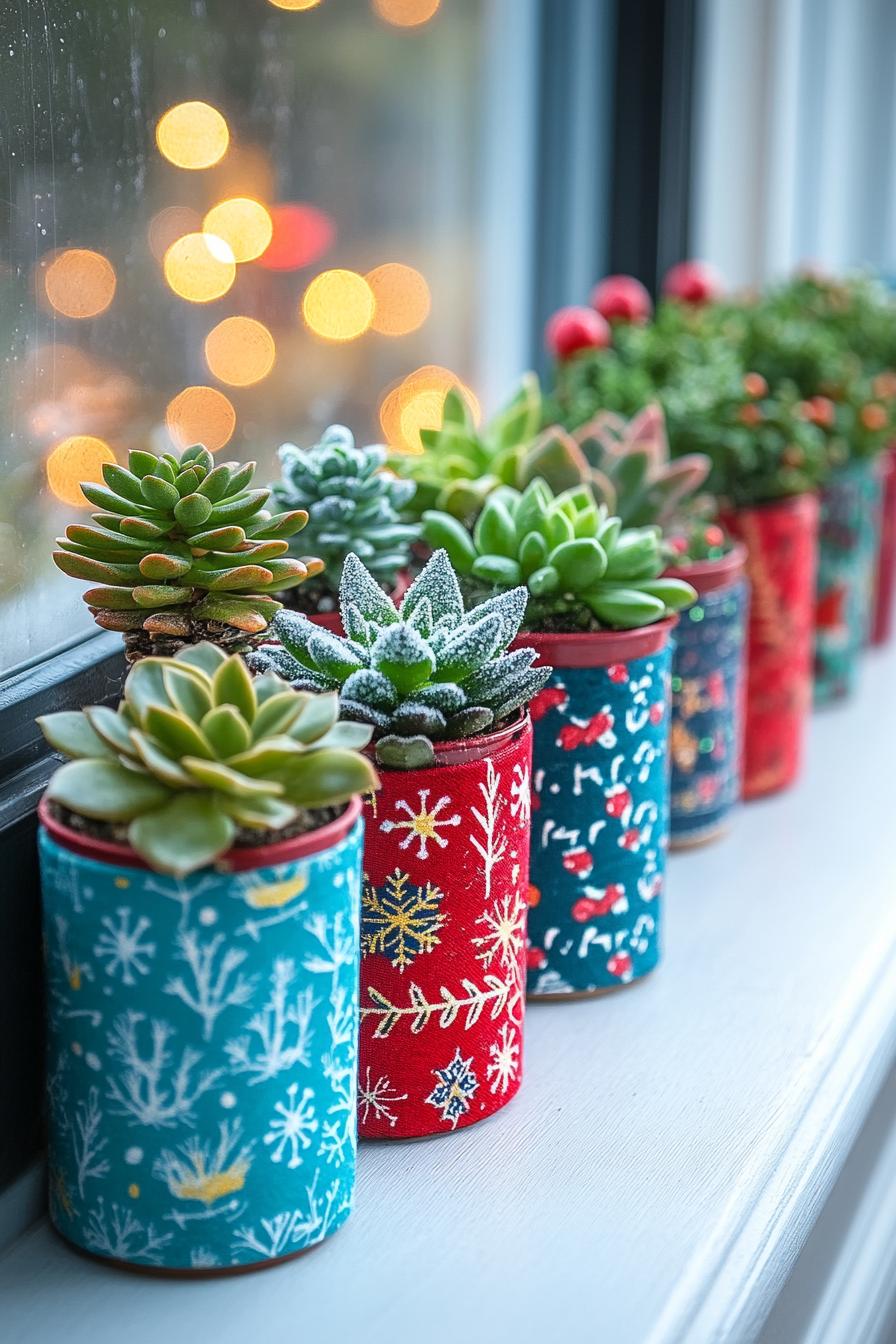 8. Festive Wrapped Succulents Section-0