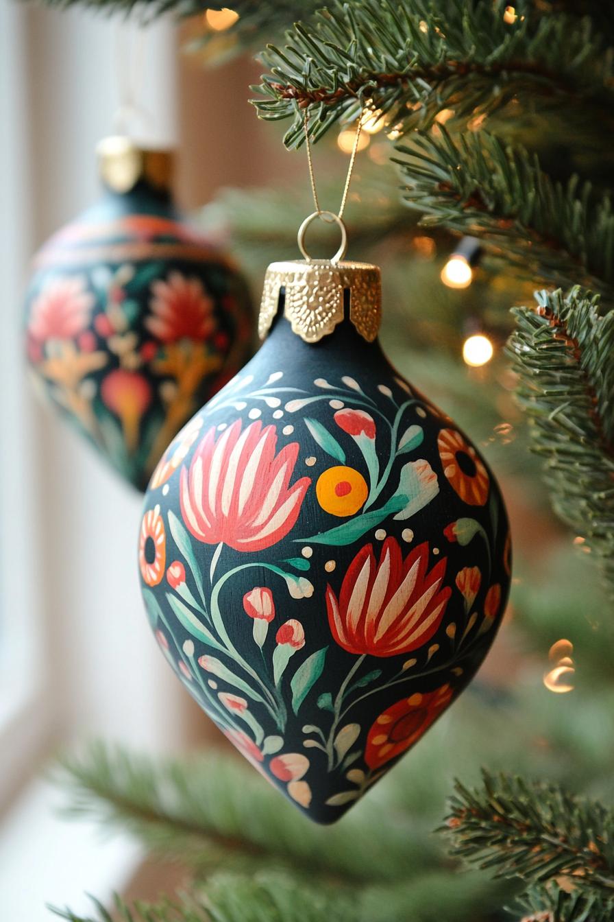 15. Folk Art Wood Ornaments-1