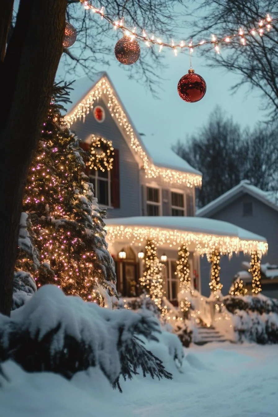 18 Creative Outdoor Christmas Decor Ideas For 2025 19 3. Giant Ornaments for Outdoor Decor-3