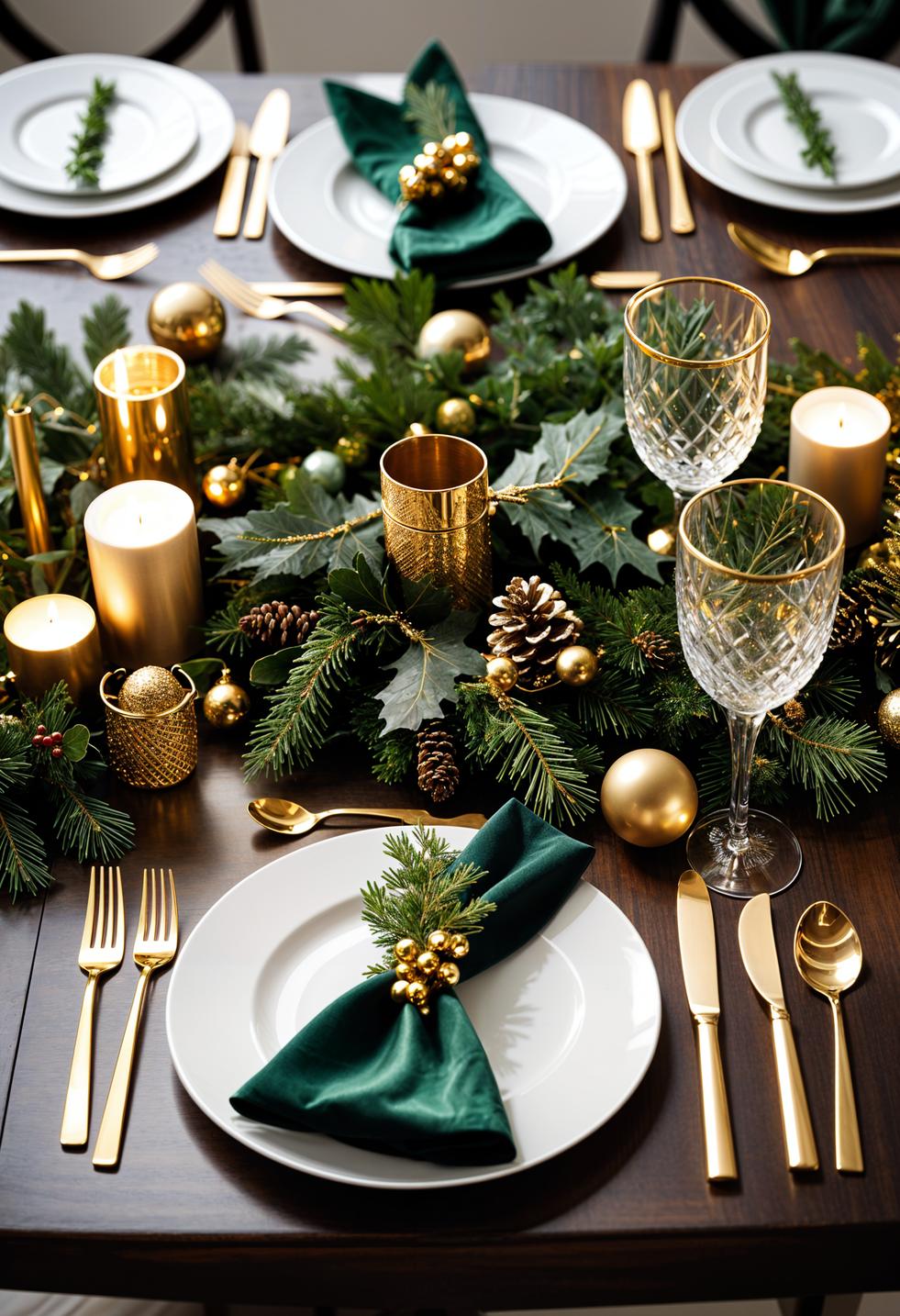 12. Gilded Festive Table Decor Ideas-1