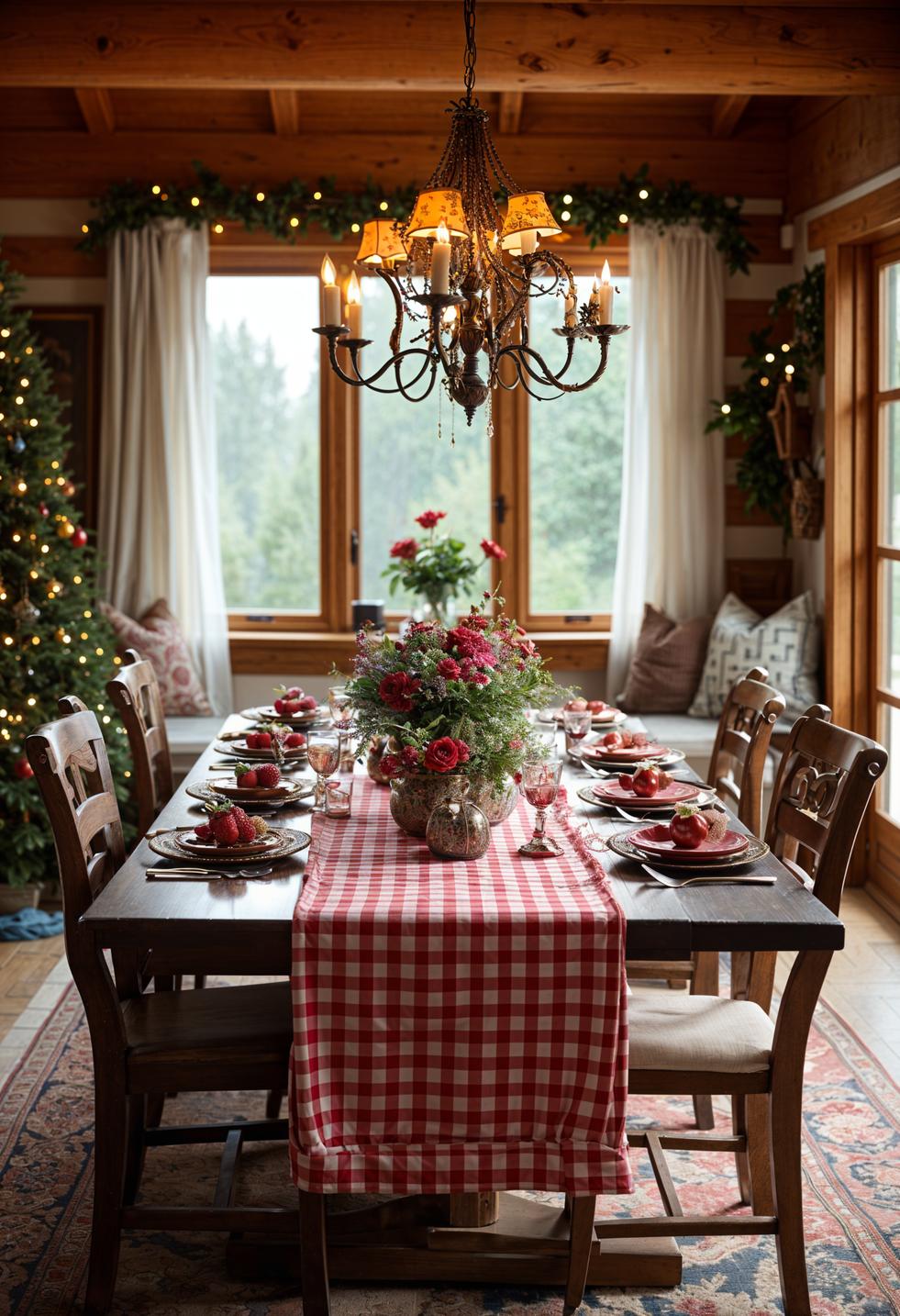 15. Gingham Table Runners for Christmas-1