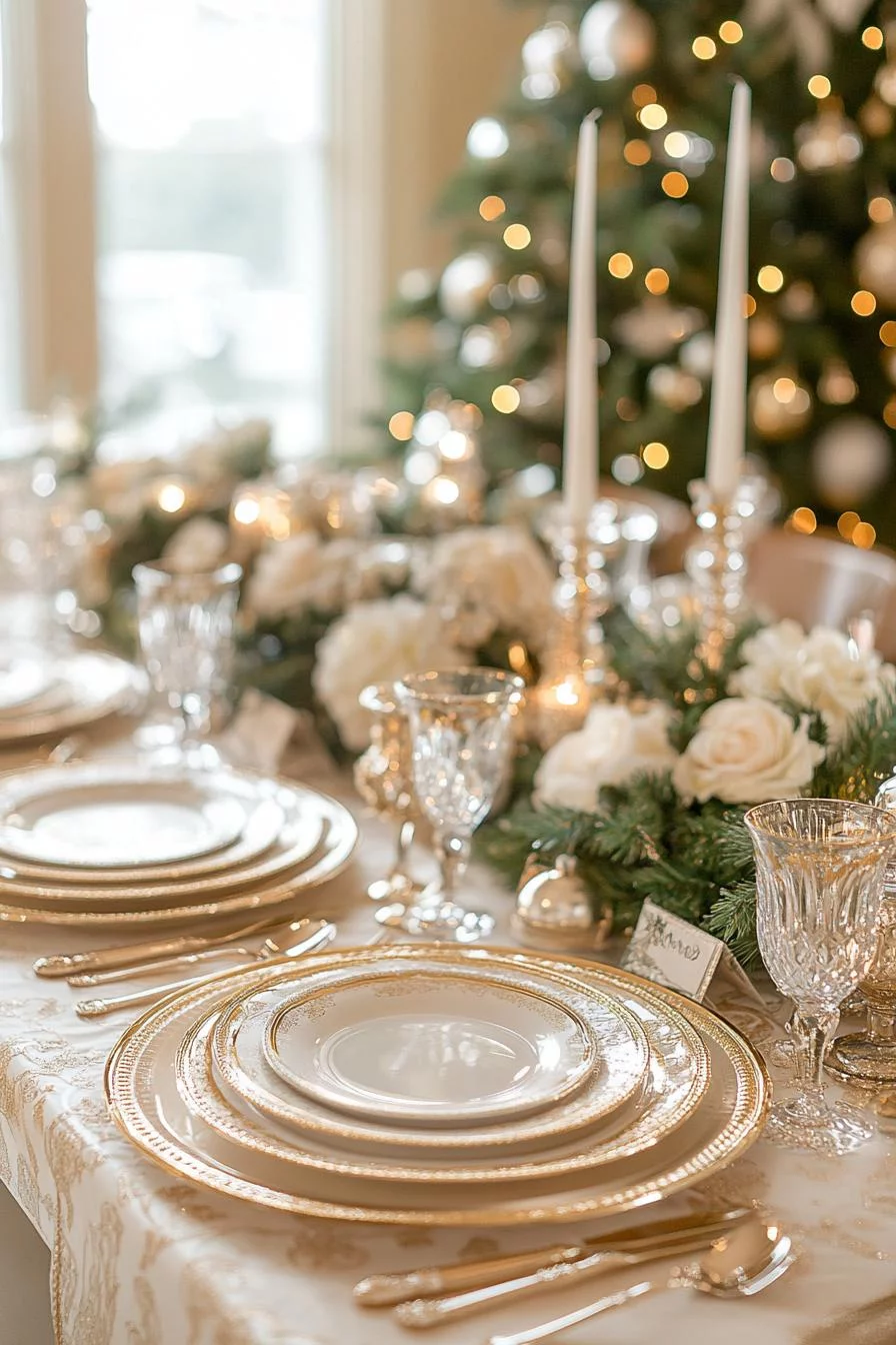 2. Gold & White Table Decor-0