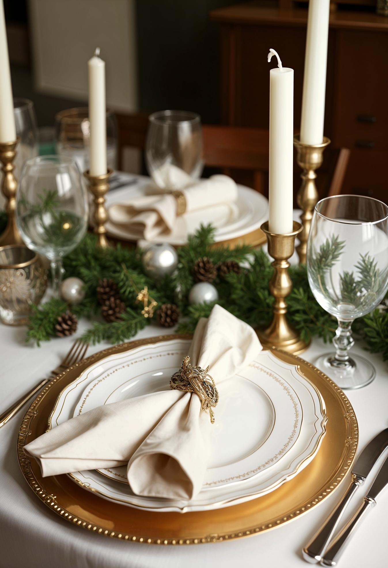 2. Gold & White Table Decor-2