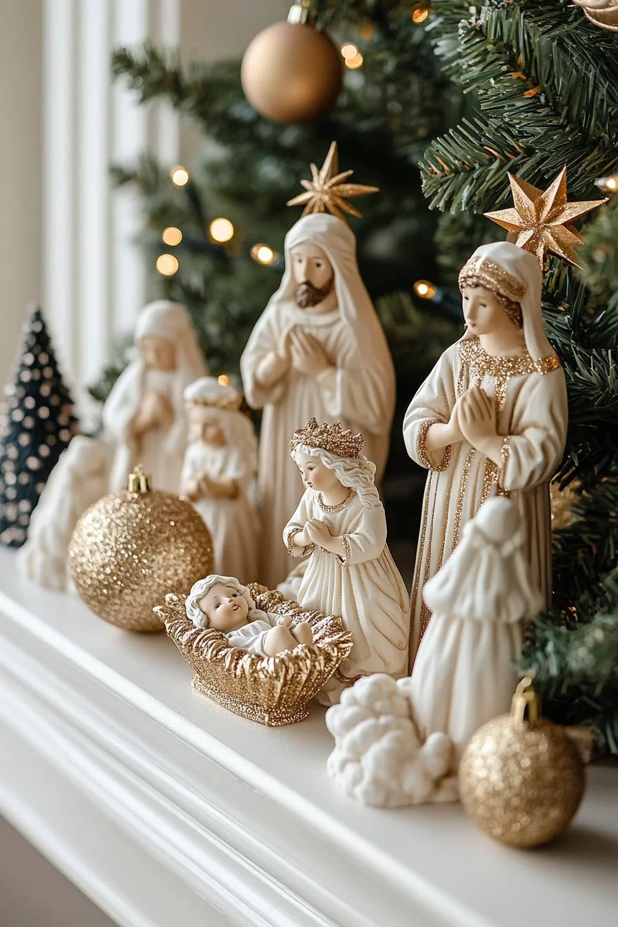 15. Golden Nativity Scenes: Artisanal Elegance-0