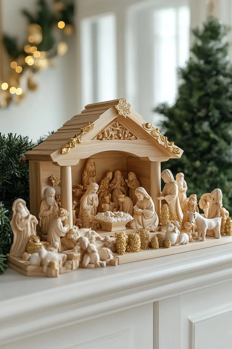 15. Golden Nativity Scenes: Artisanal Elegance-1