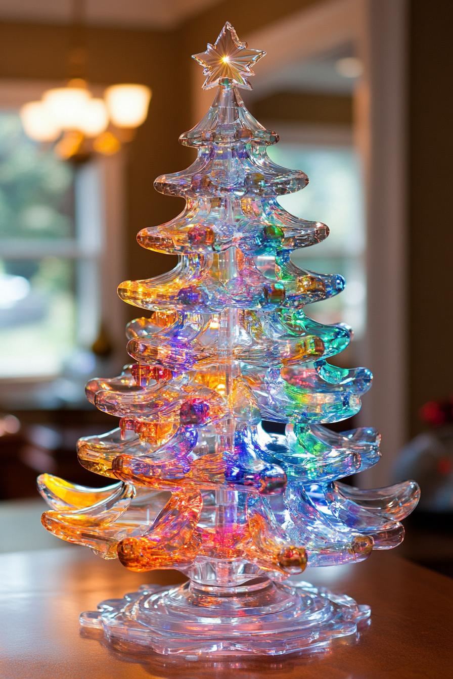 9. Holographic Acrylic Christmas Tree Display-0