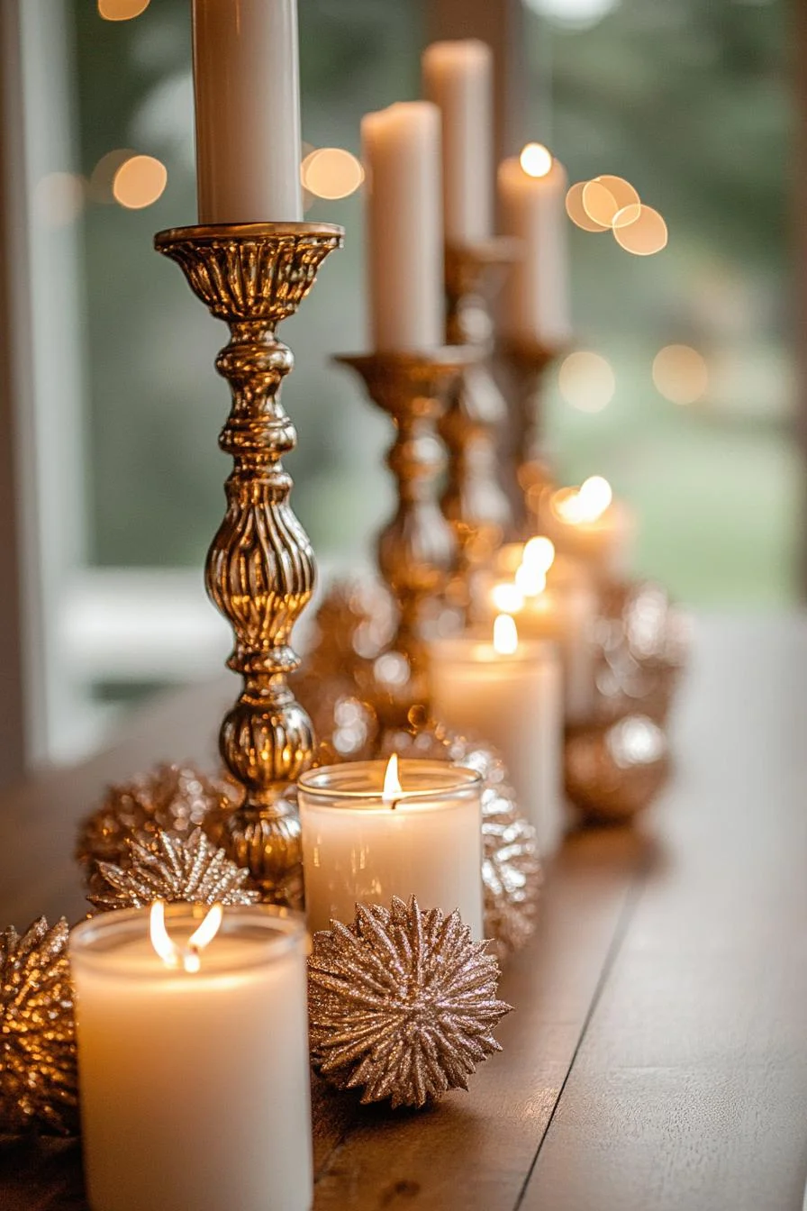 6. Luxe Candle Displays for Christmas-1