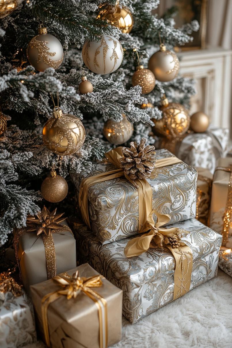 4. Metallic Designer Gift Wrap Ideas-0