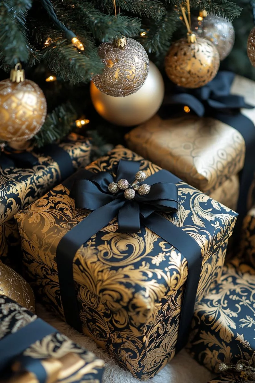 4. Metallic Designer Gift Wrap Ideas-1