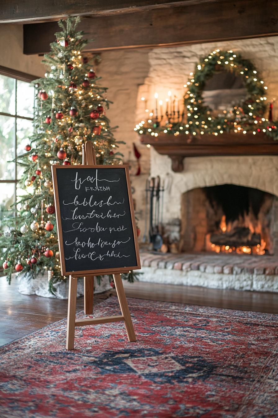 12. Monochromatic Holiday Chalkboard Displays-1