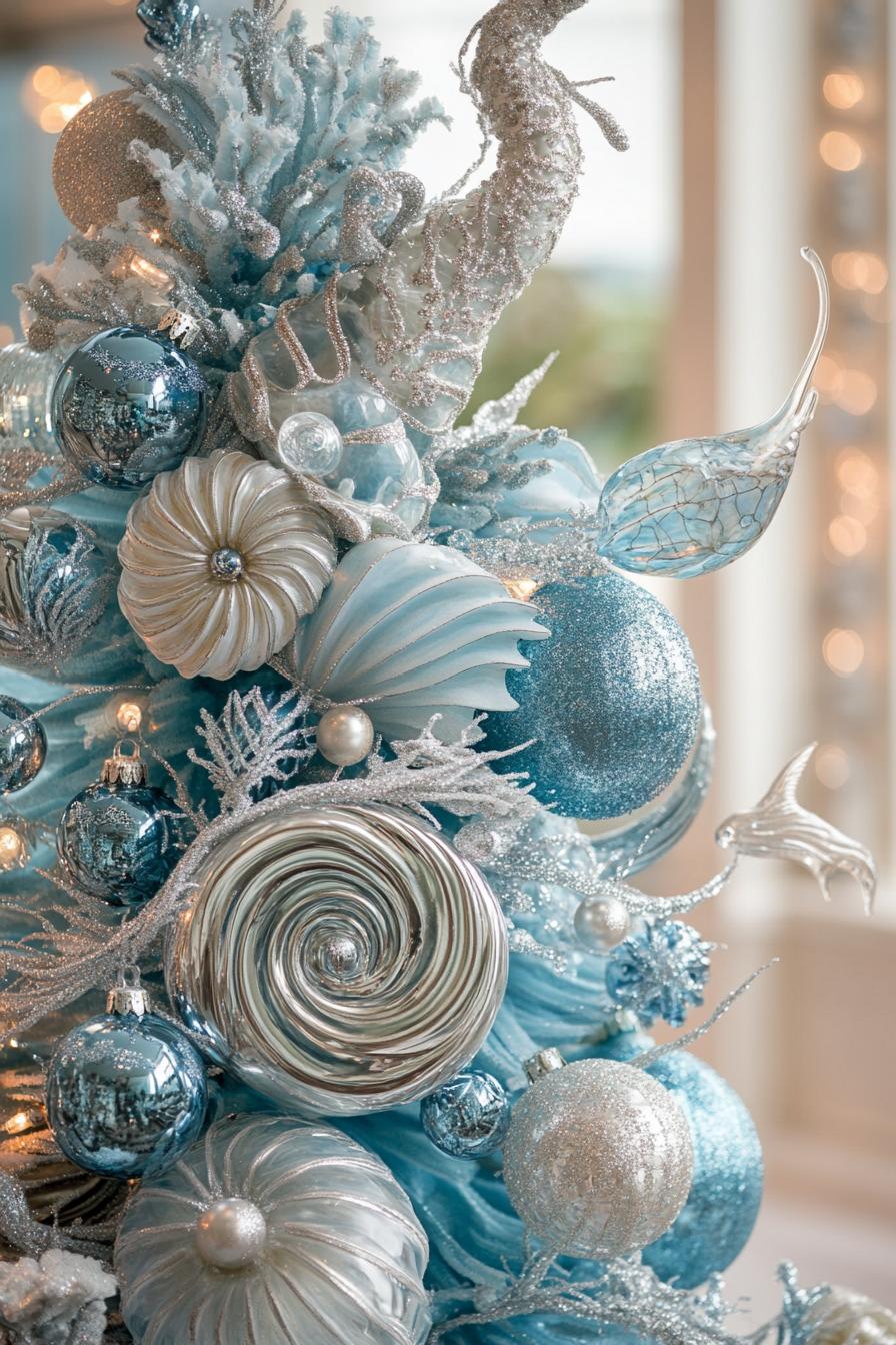 1. Ocean-inspired Blue Christmas Tree-0