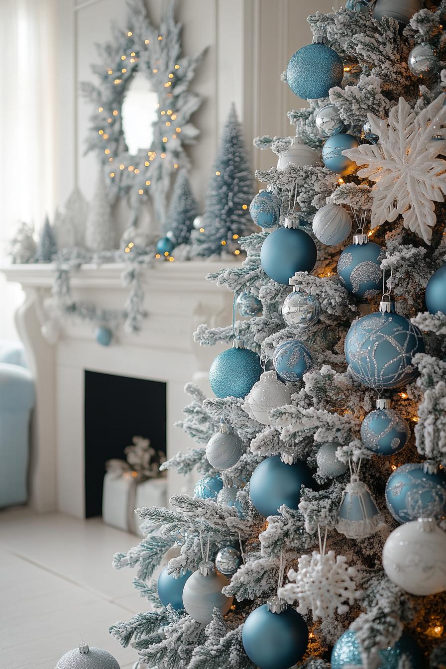 1. Ocean-inspired Blue Christmas Tree-1