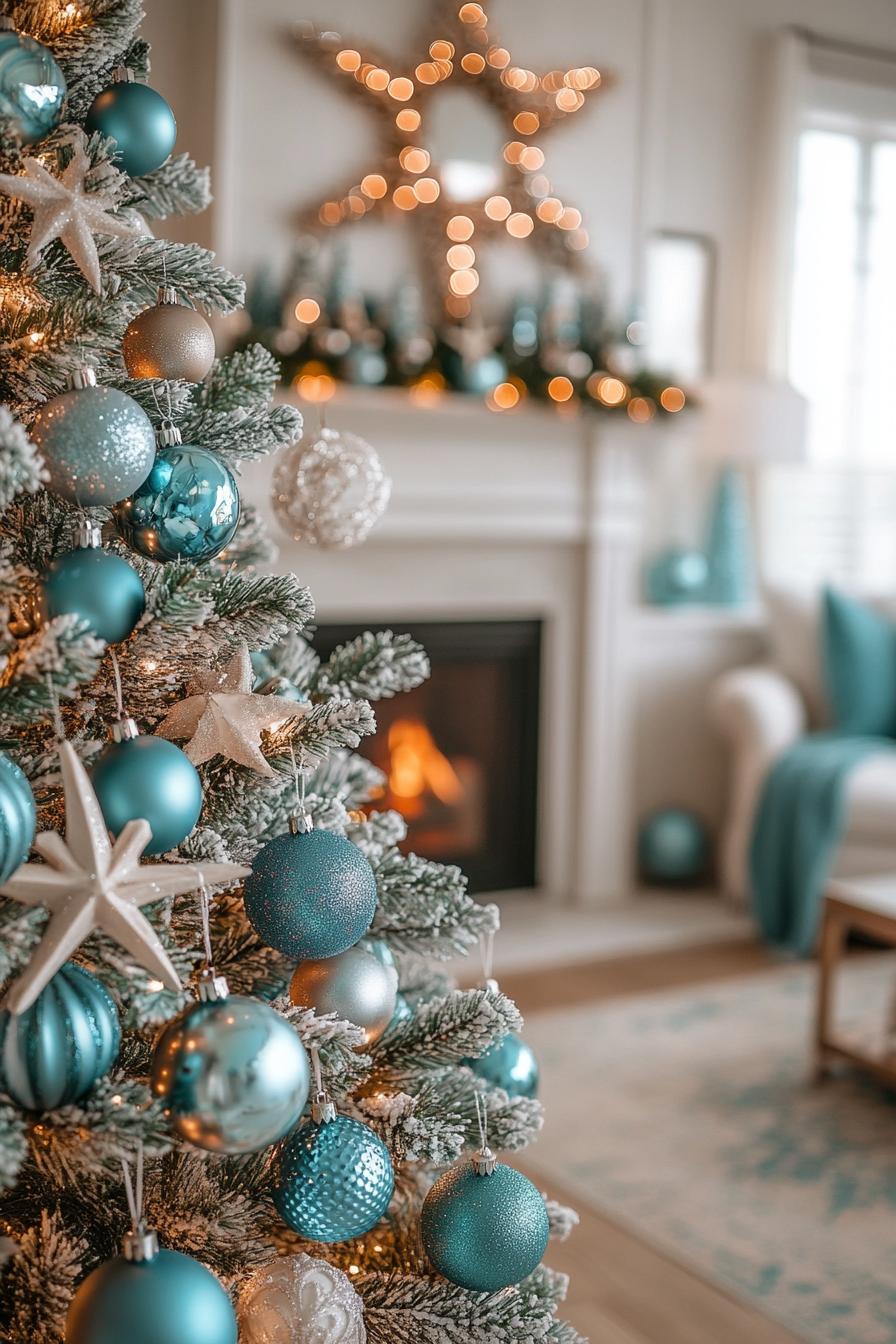 1. Ocean-inspired Blue Christmas Tree-2