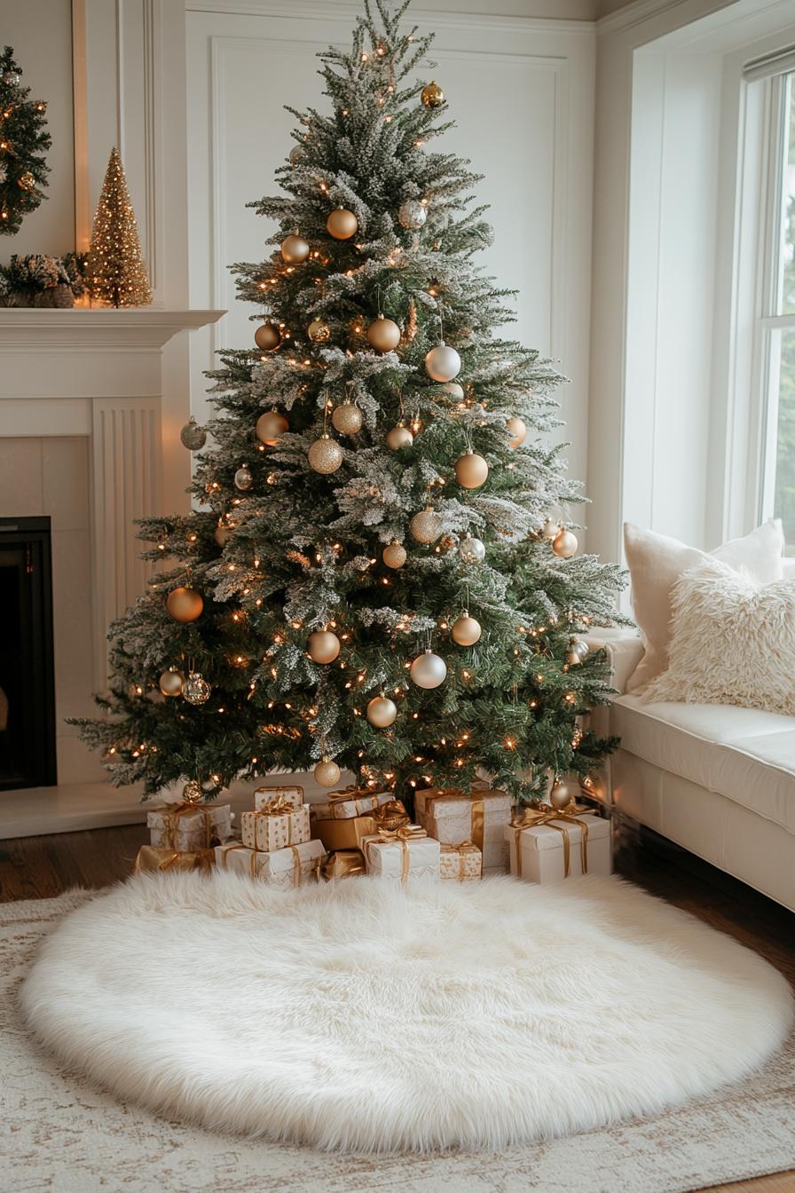 5. Opulent Faux Fur Tree Skirts-0