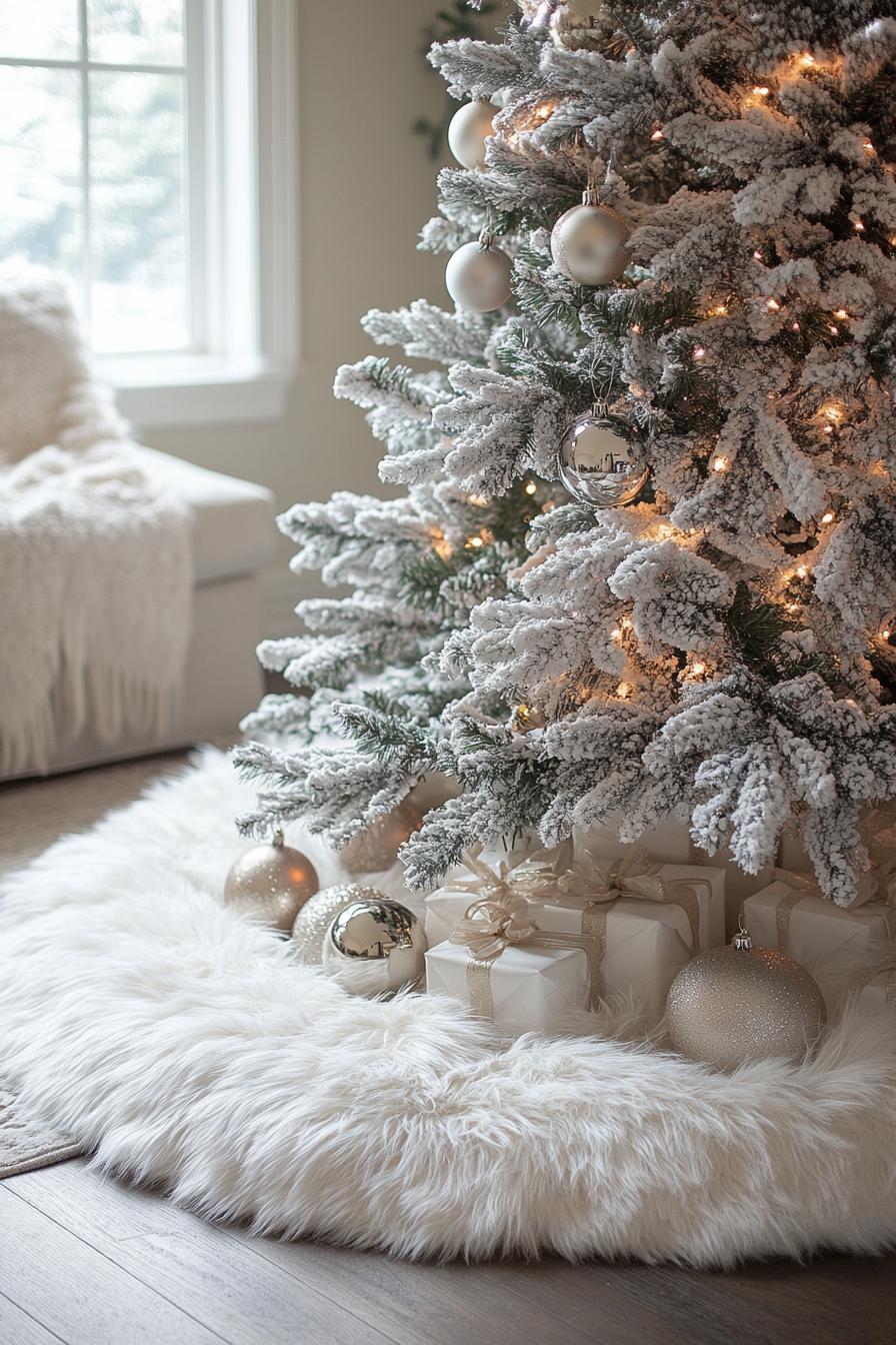 5. Opulent Faux Fur Tree Skirts-2