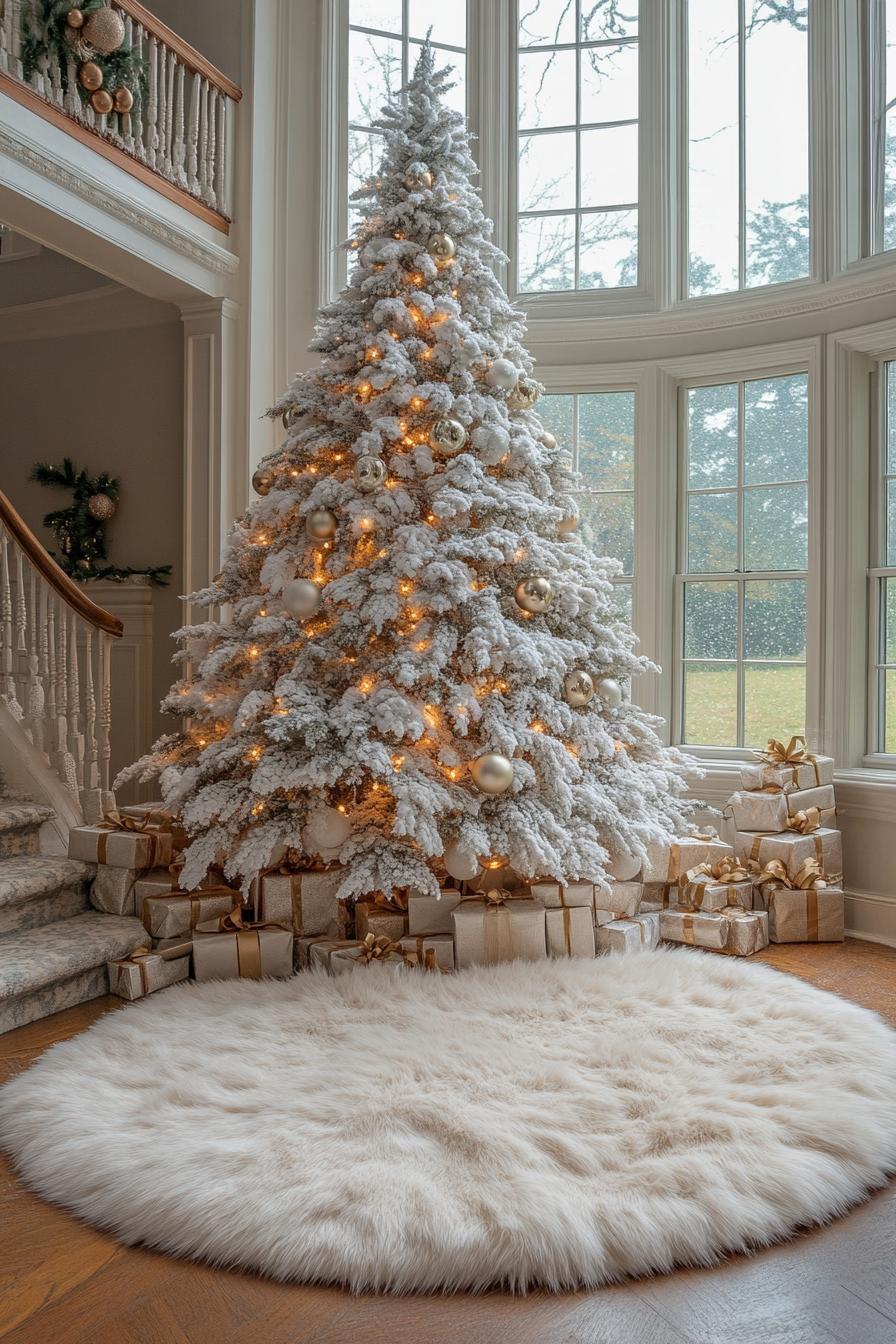 5. Opulent Faux Fur Tree Skirts-3