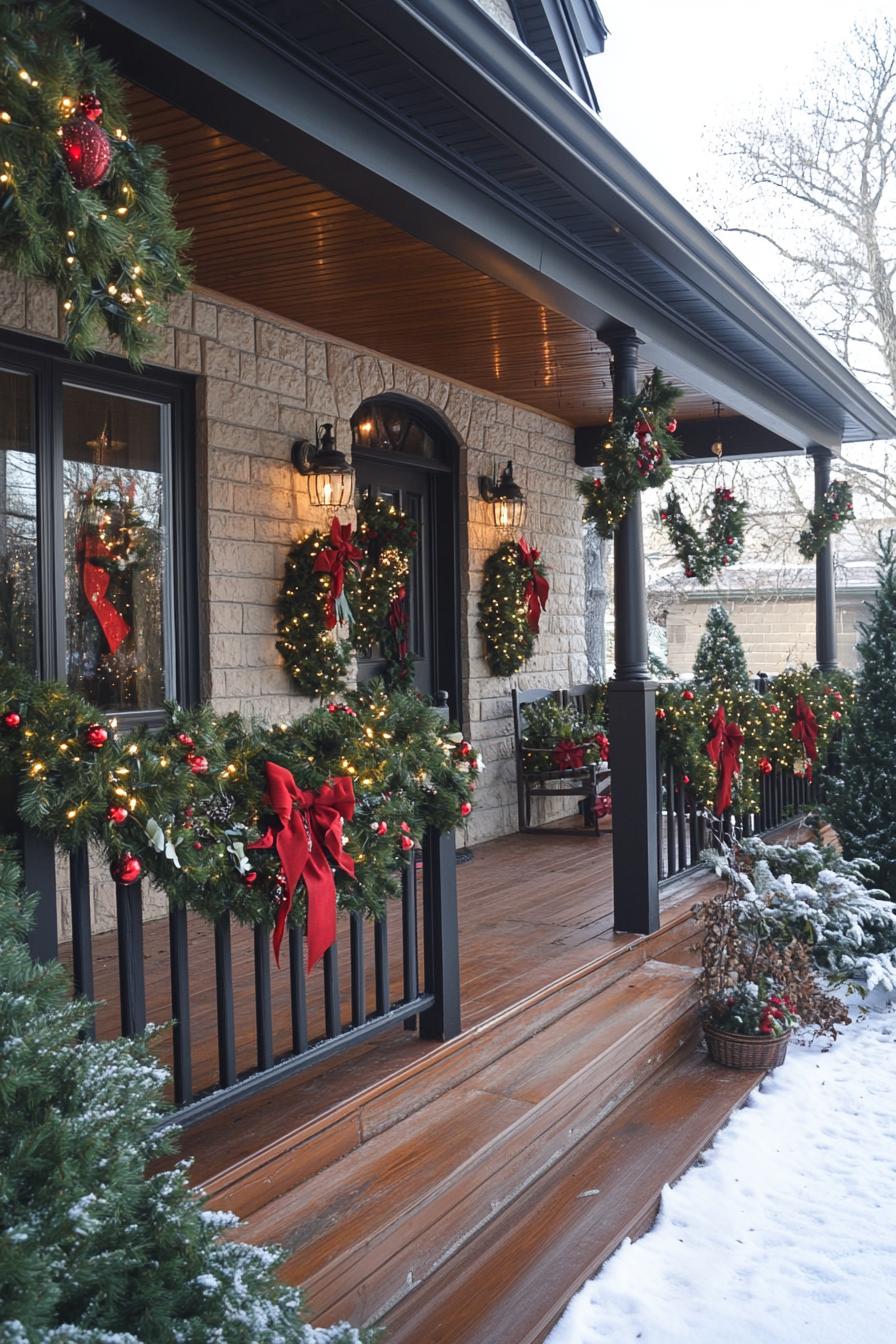 12. Porch Railing Garland Swags-1