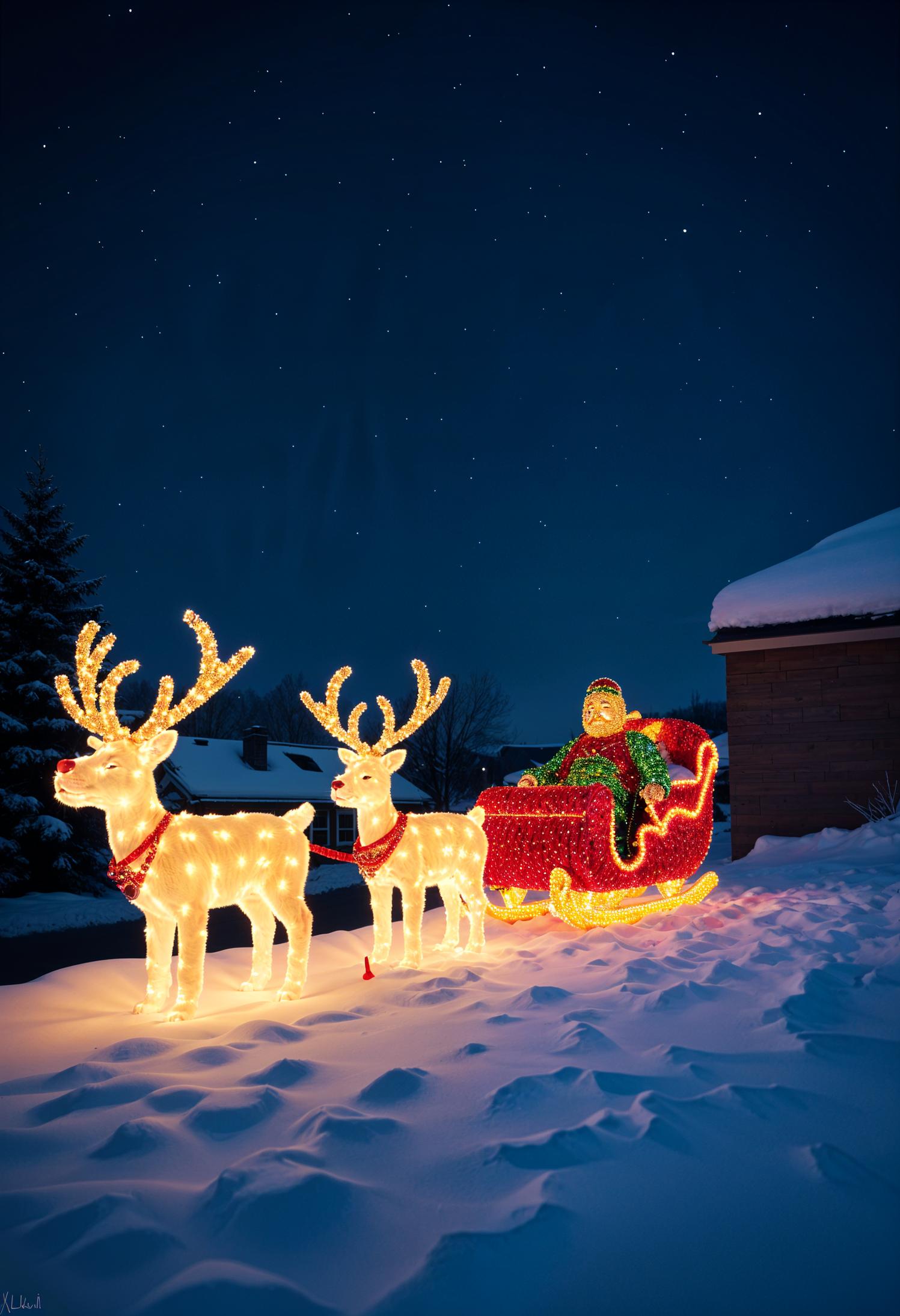 7. Reindeer Runway Illuminated Rooftop Guide-1