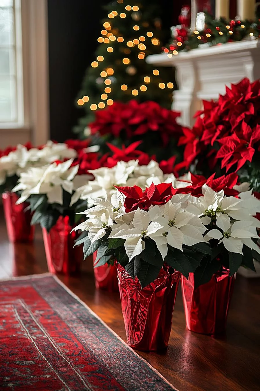 12. Ruby-Wrapped Poinsettias for Christmas-1