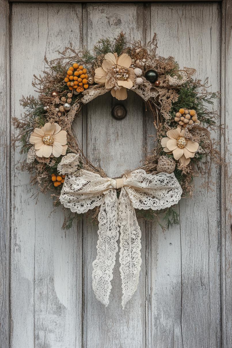 8. Rustic Boho Wreath Delight-0