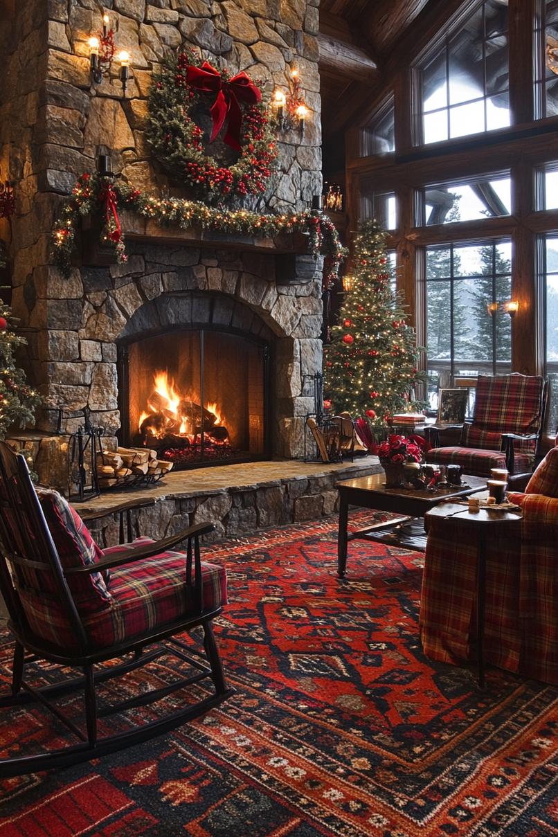 5. Rustic Christmas Chair Throws Ideas-1