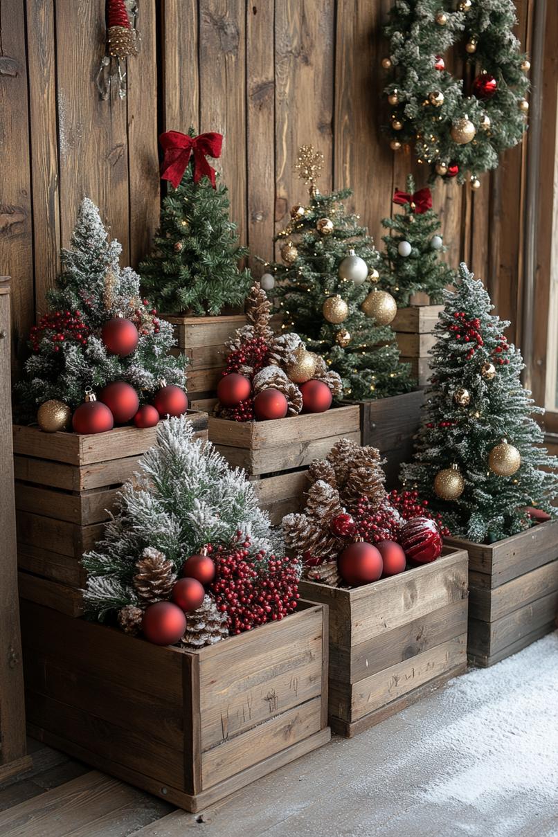 12. Rustic Christmas Crate Decor Ideas-2